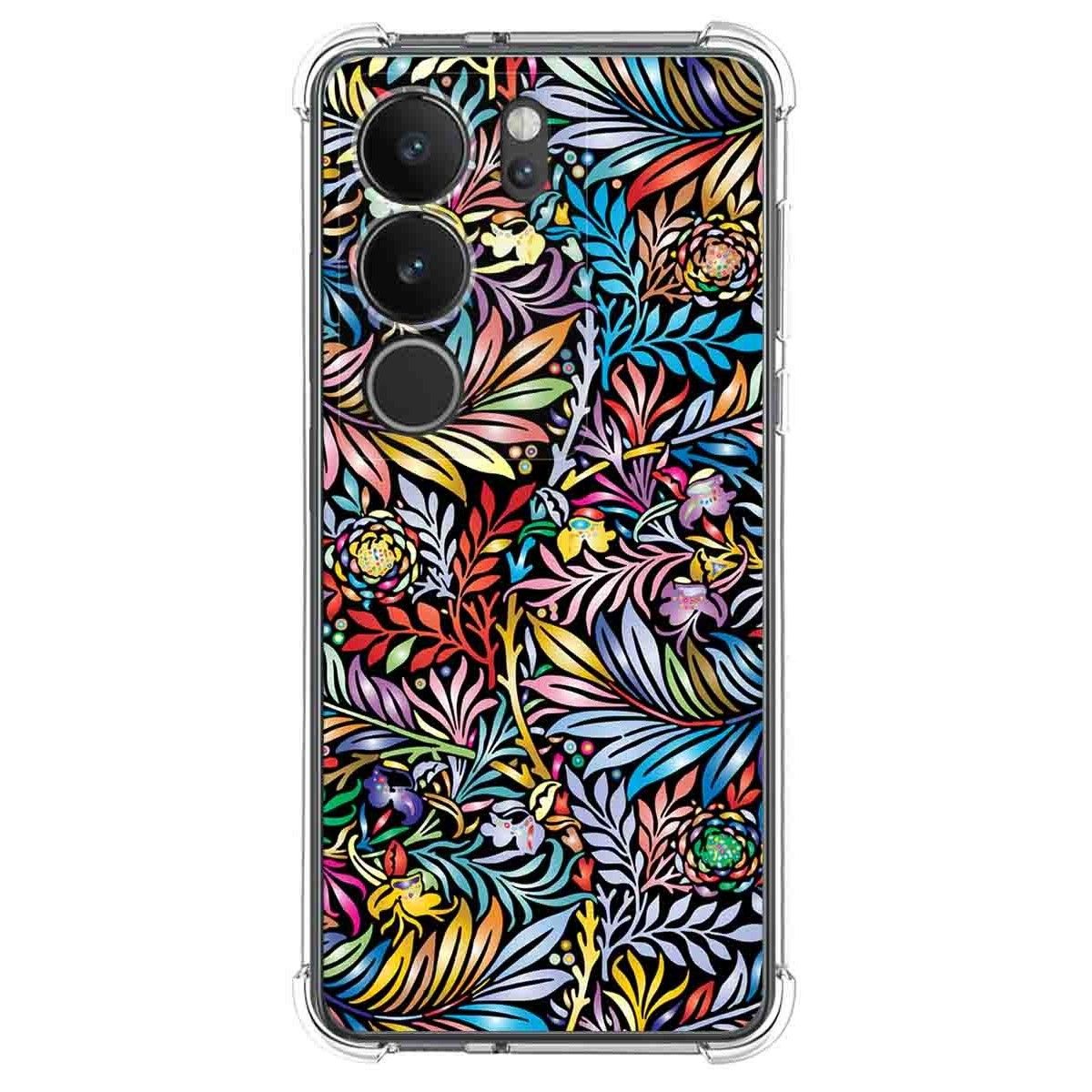 Funda Silicona Antigolpes para Vivo V29 5G diseño Flores 04 Dibujos