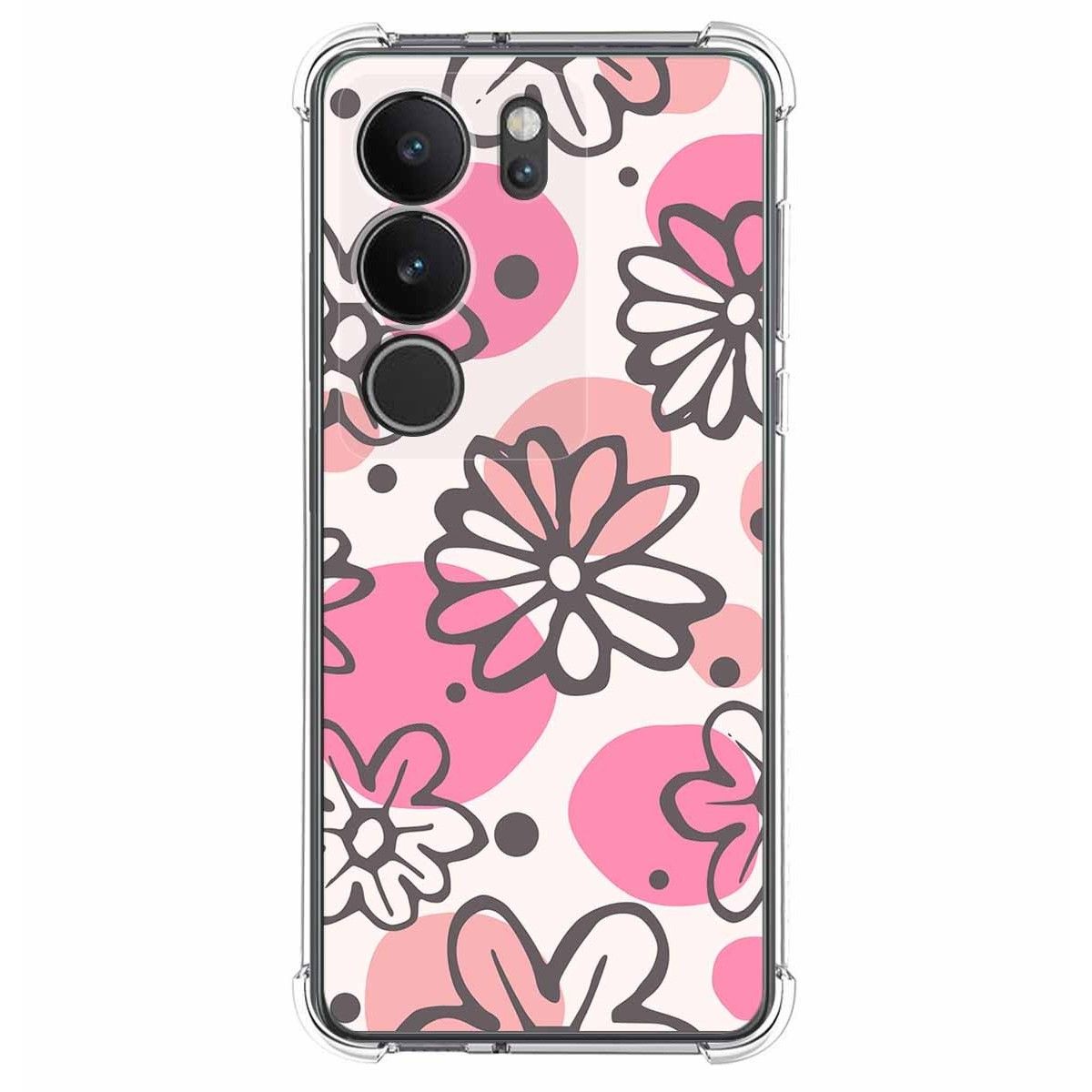 Funda Silicona Antigolpes para Vivo V29 5G diseño Flores 09 Dibujos