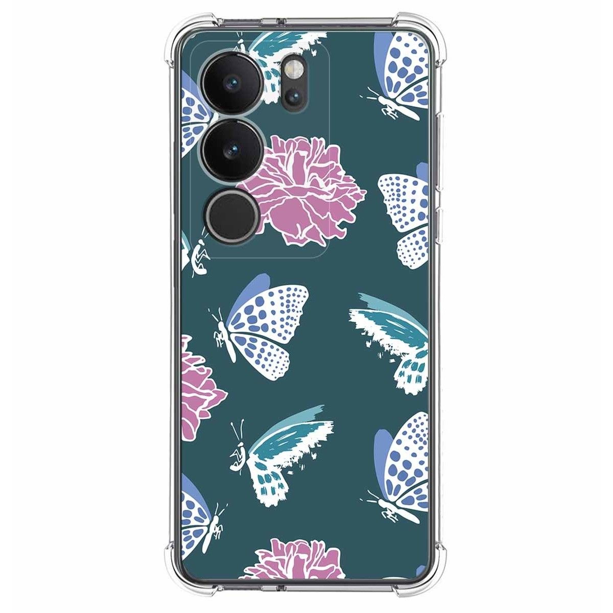 Funda Silicona Antigolpes para Vivo V29 5G diseño Flores 10 Dibujos