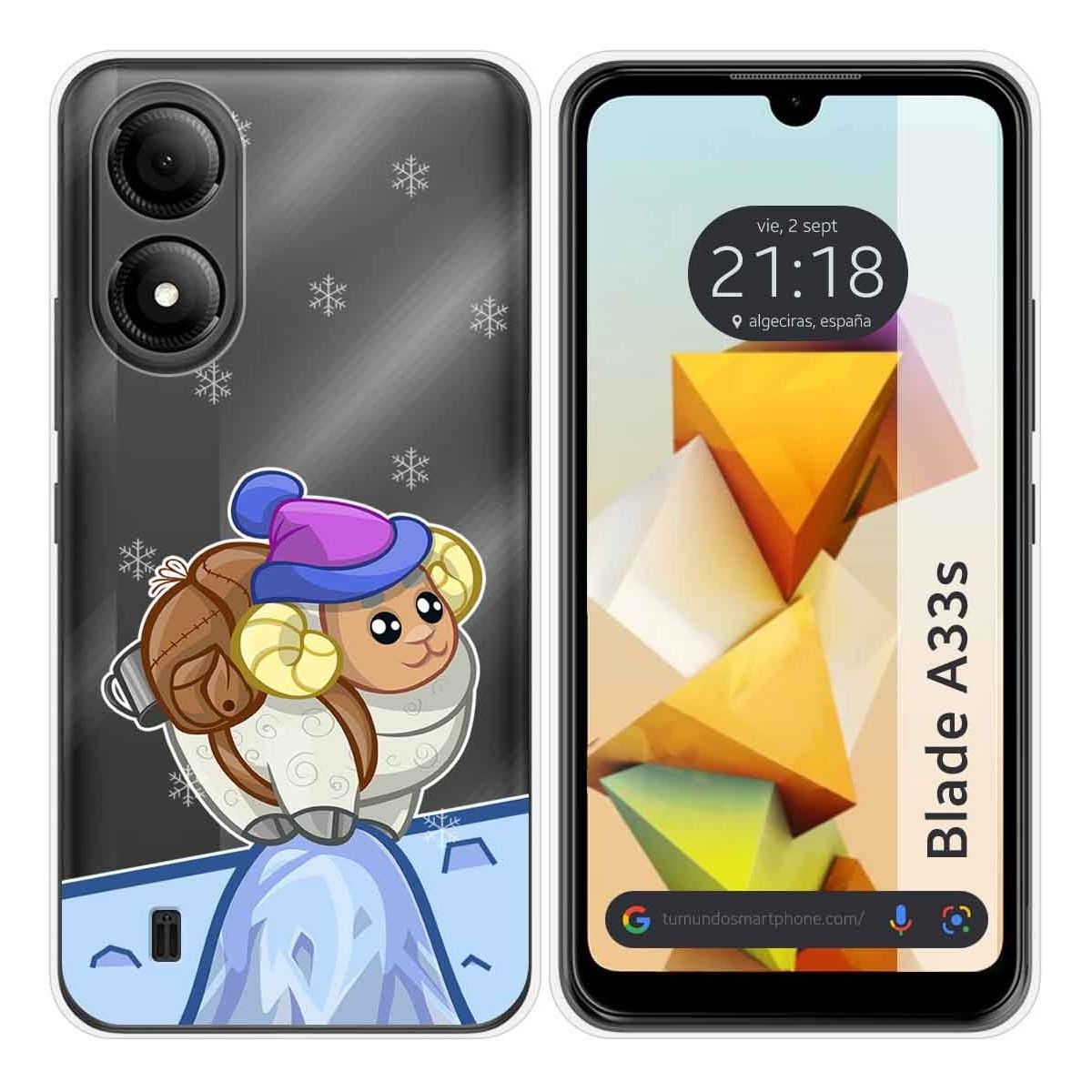 Funda Silicona Transparente para Zte Blade A33s diseño Cabra Dibujos