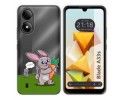 Funda Silicona Transparente para Zte Blade A33s diseño Conejo Dibujos