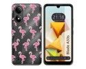 Funda Silicona Transparente para Zte Blade A33s diseño Flamenco Dibujos