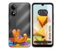 Funda Silicona Transparente para Zte Blade A33s diseño Leopardo Dibujos