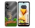 Funda Silicona Transparente para Zte Blade A33s diseño Mono Dibujos