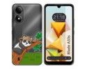 Funda Silicona Transparente para Zte Blade A33s diseño Panda Dibujos