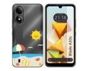 Funda Silicona Transparente para Zte Blade A33s diseño Playa Dibujos