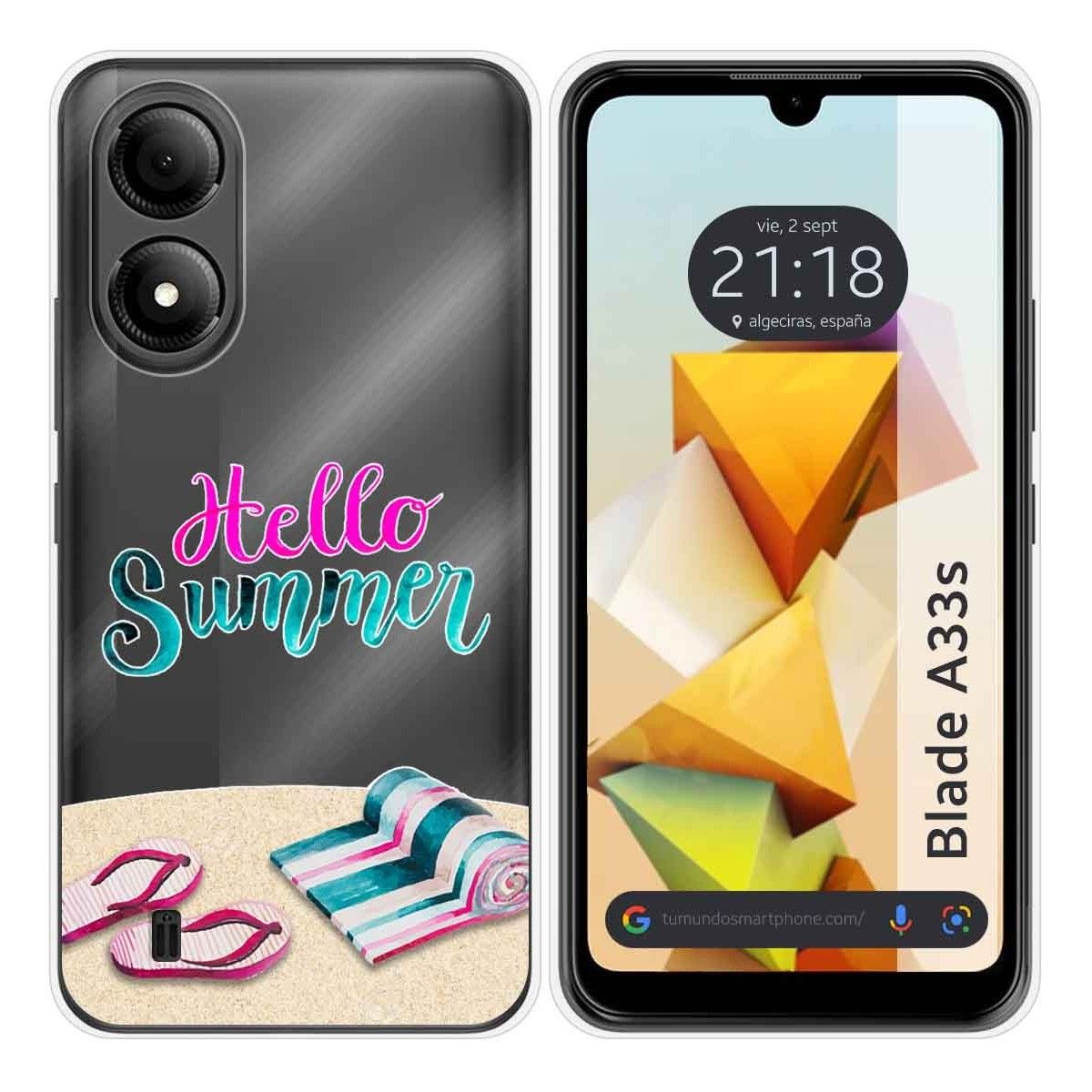 Funda Silicona Transparente para Zte Blade A33s diseño Summer Dibujos