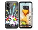 Funda Silicona Transparente para Zte Blade A33s diseño Unicornio Dibujos