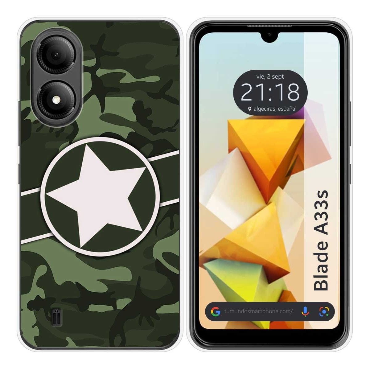 Funda Silicona para Zte Blade A33s diseño Camuflaje 01 Dibujos