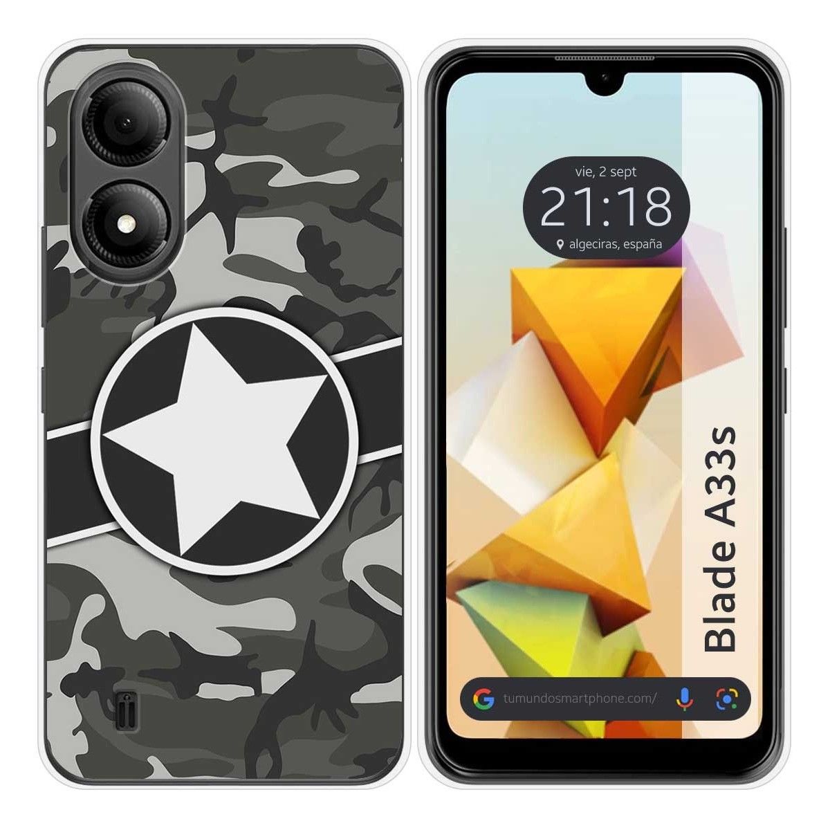 Funda Silicona para Zte Blade A33s diseño Camuflaje 02 Dibujos
