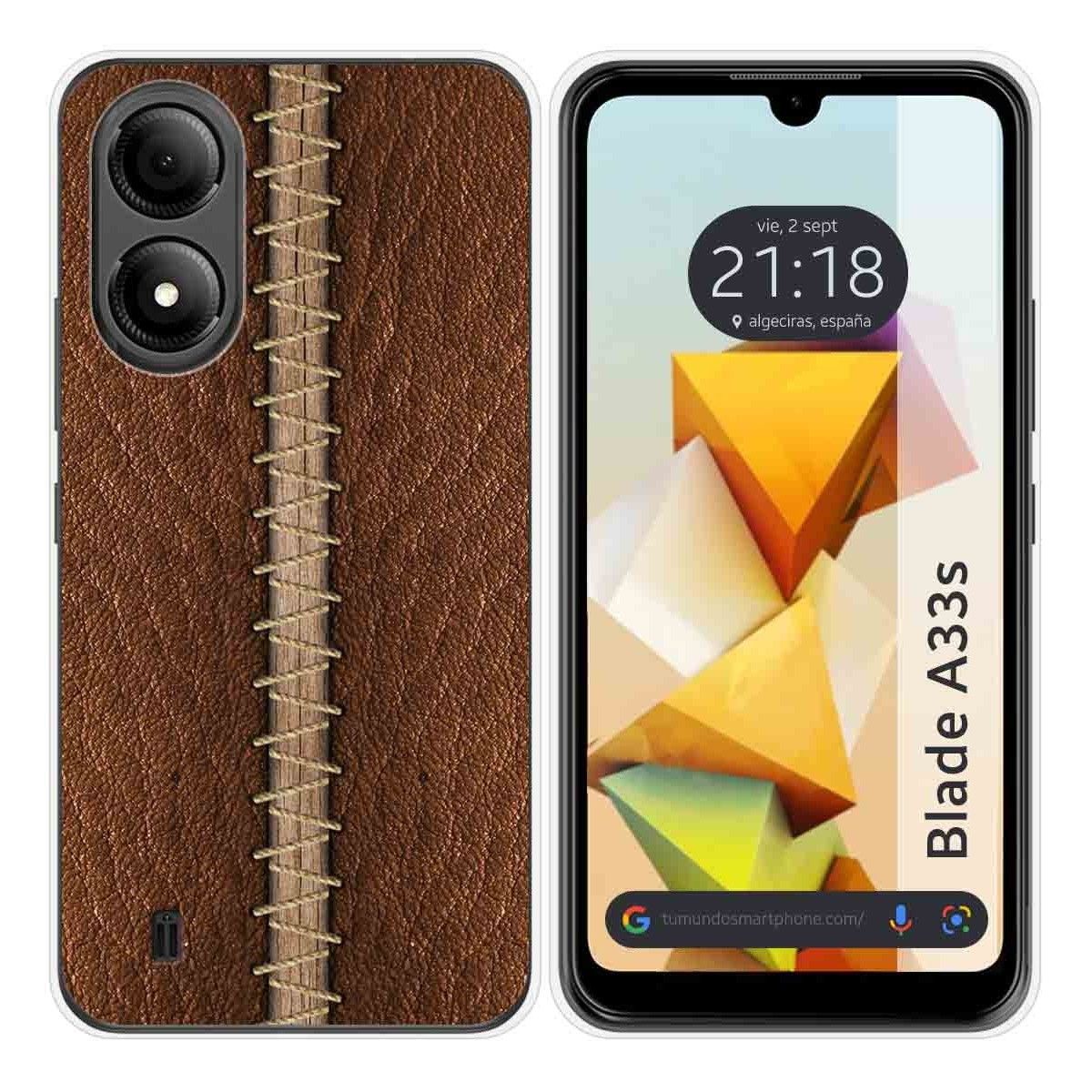 Funda Silicona para Zte Blade A33s diseño Cuero 01 Dibujos