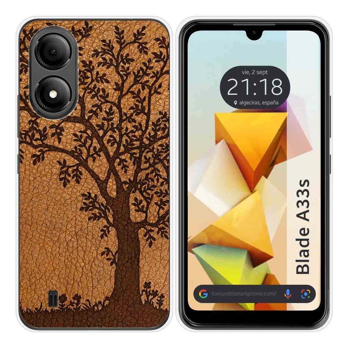 Funda Silicona para Zte Blade A33s diseño Cuero 03 Dibujos