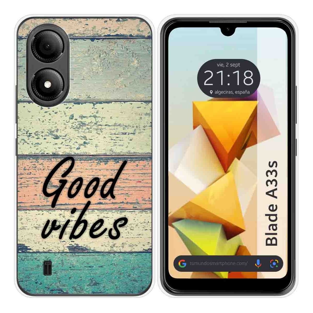 Funda Silicona para Zte Blade A33s diseño Madera 01 Dibujos