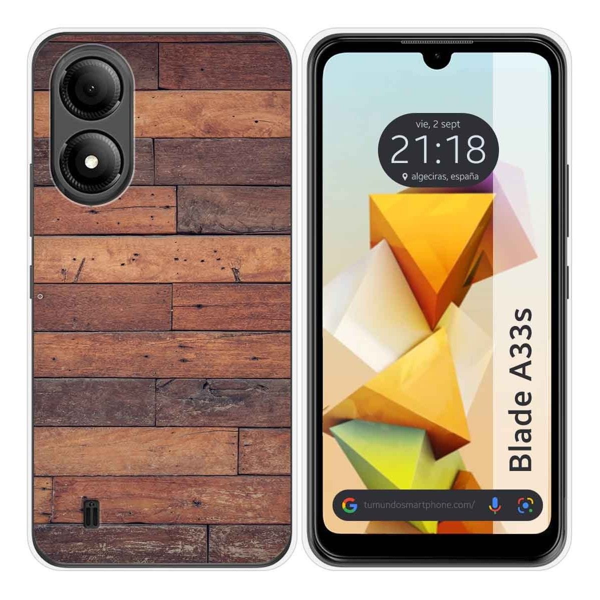 Funda Silicona para Zte Blade A33s diseño Madera 03 Dibujos