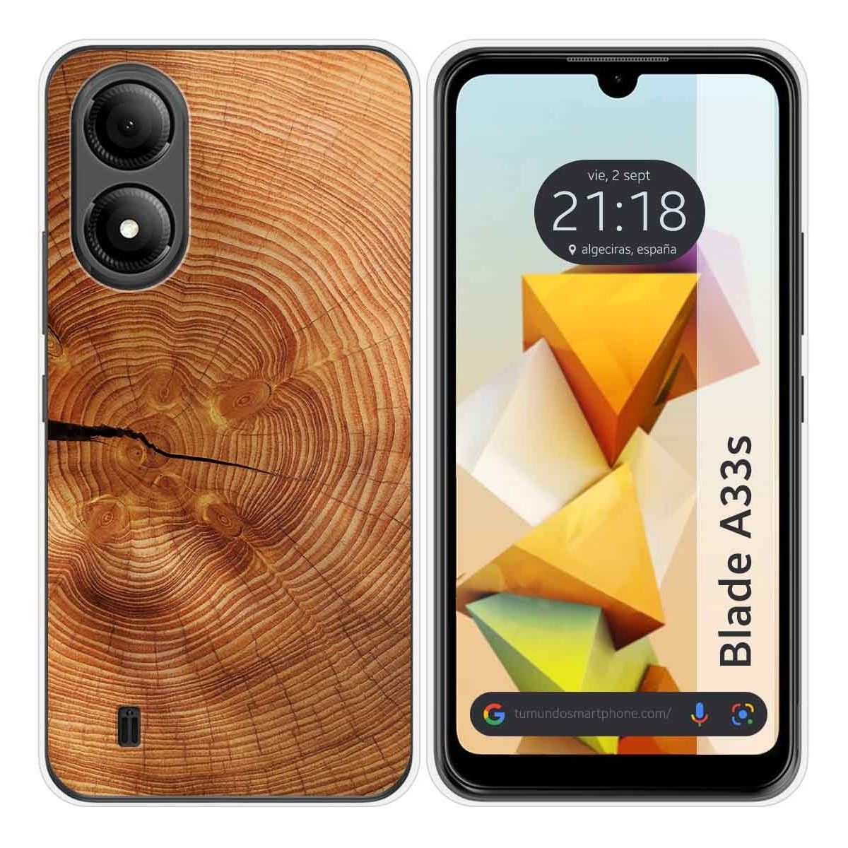 Funda Silicona para Zte Blade A33s diseño Madera 04 Dibujos