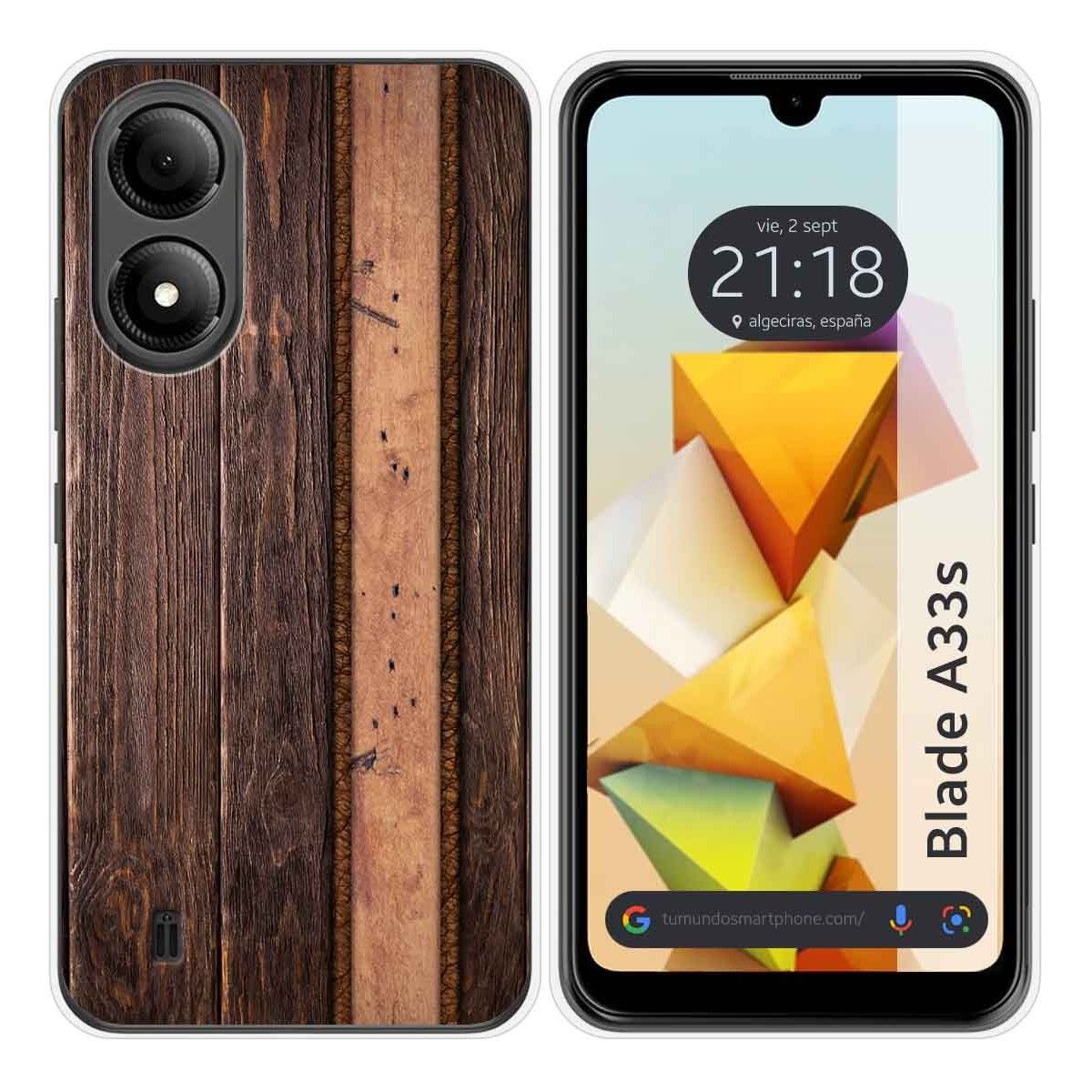 Funda Silicona para Zte Blade A33s diseño Madera 05 Dibujos