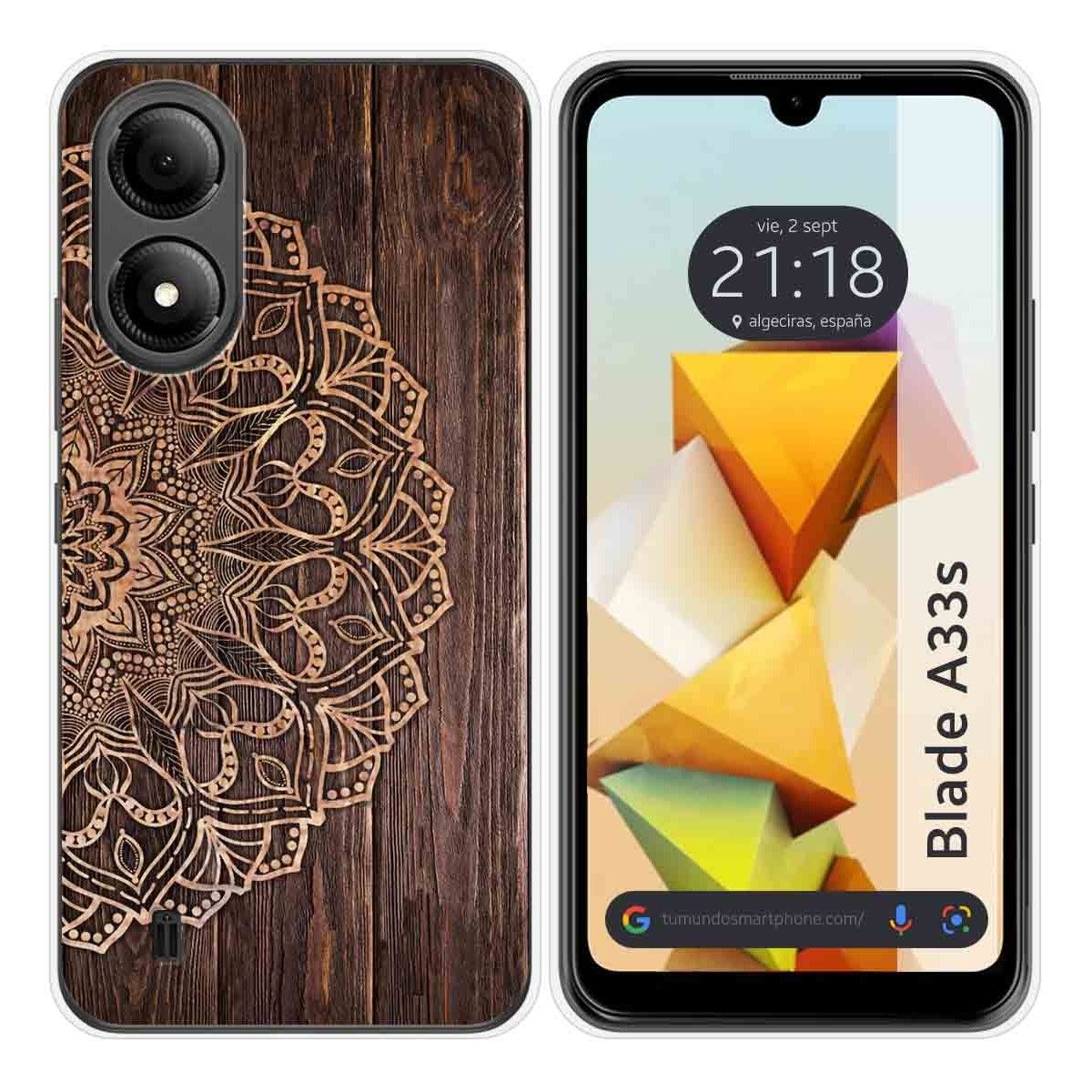 Funda Silicona para Zte Blade A33s diseño Madera 06 Dibujos