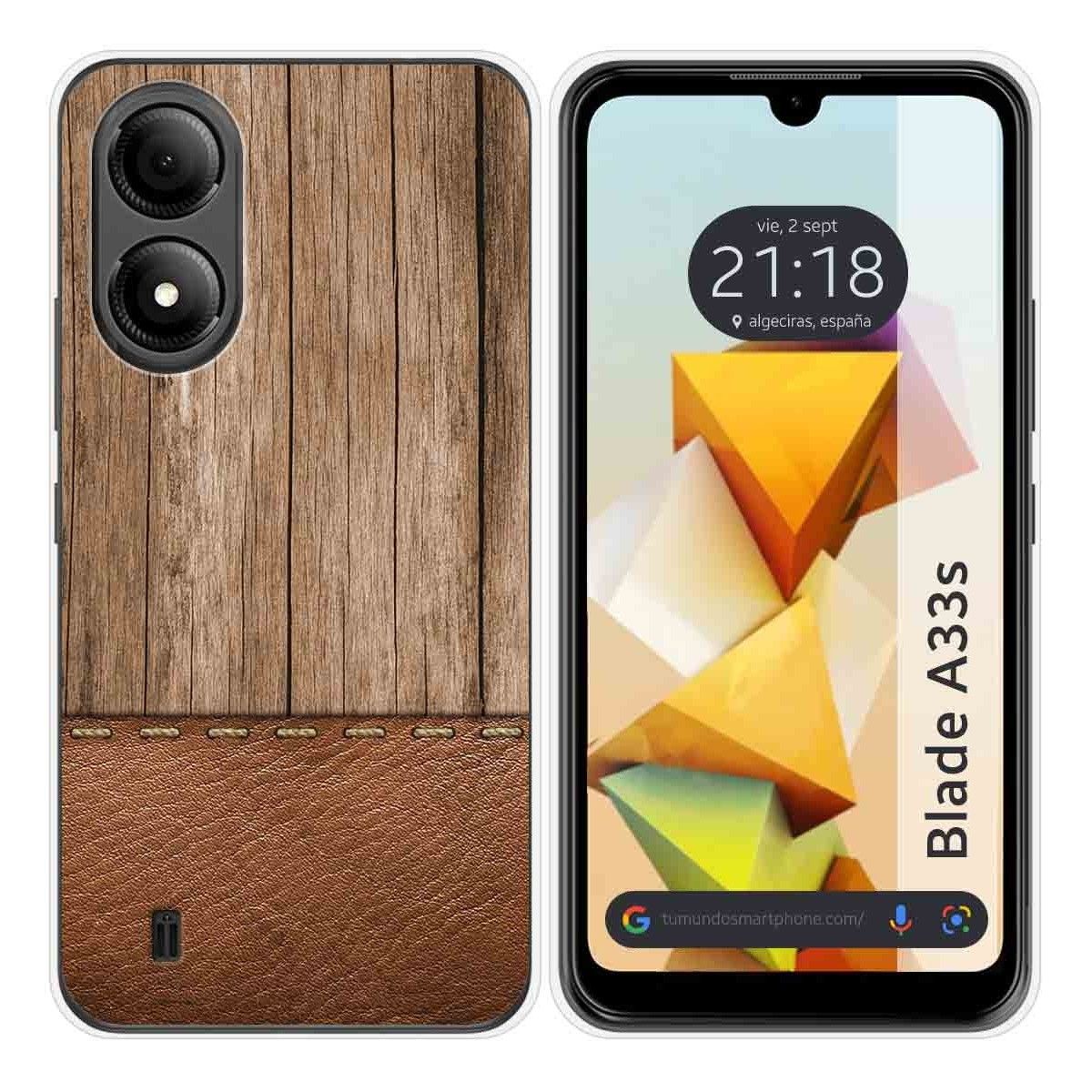Funda Silicona para Zte Blade A33s diseño Madera 09 Dibujos
