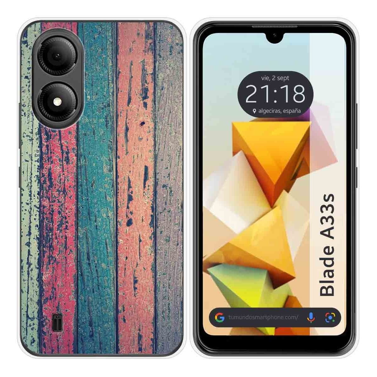 Funda Silicona para Zte Blade A33s diseño Madera 10 Dibujos