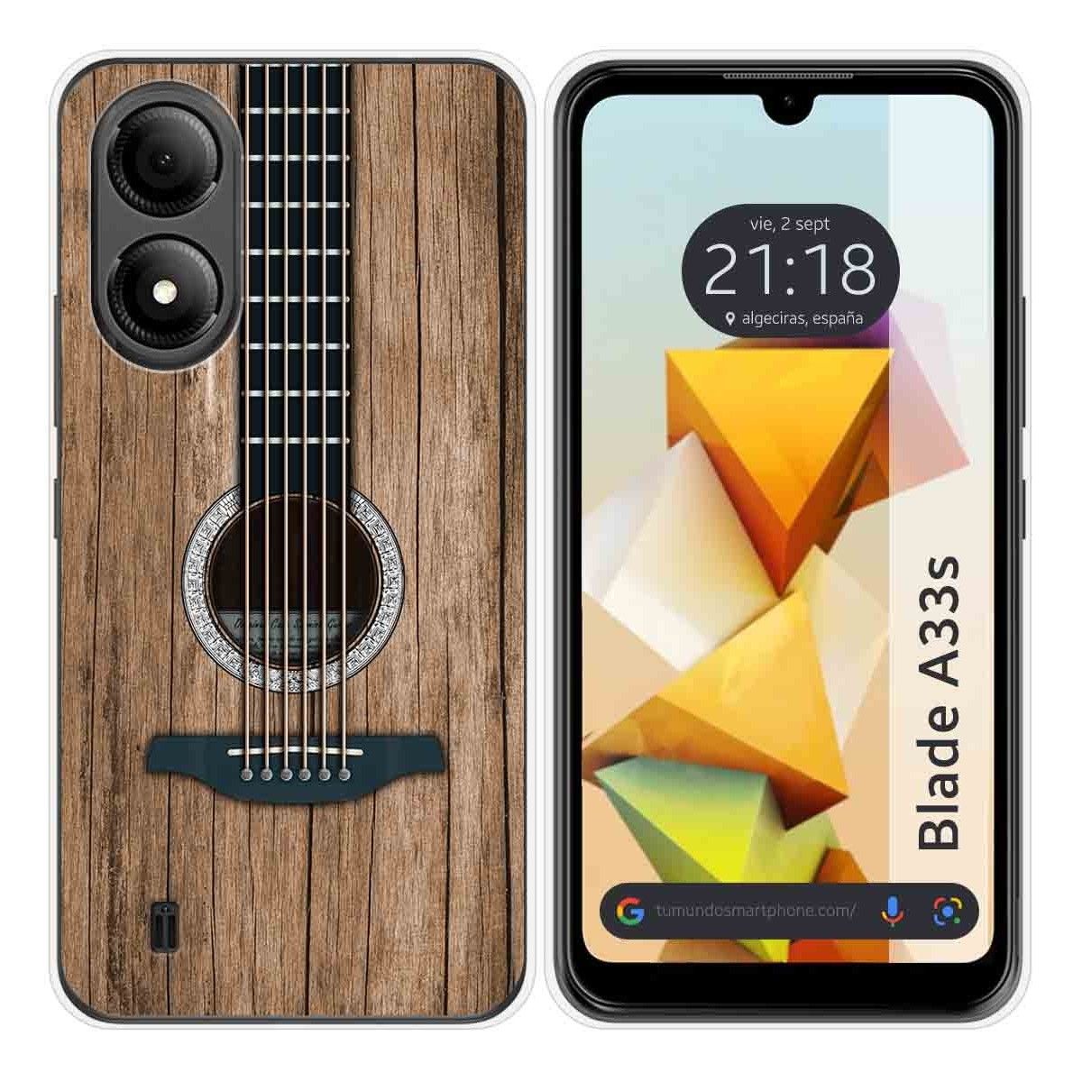 Funda Silicona para Zte Blade A33s diseño Madera 11 Dibujos