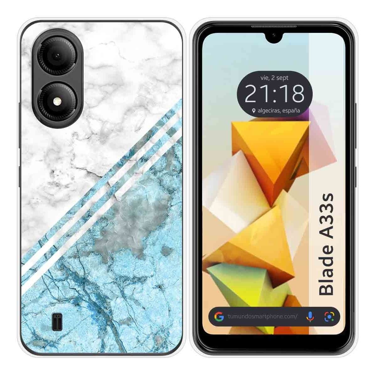 Funda Silicona para Zte Blade A33s diseño Mármol 02 Dibujos