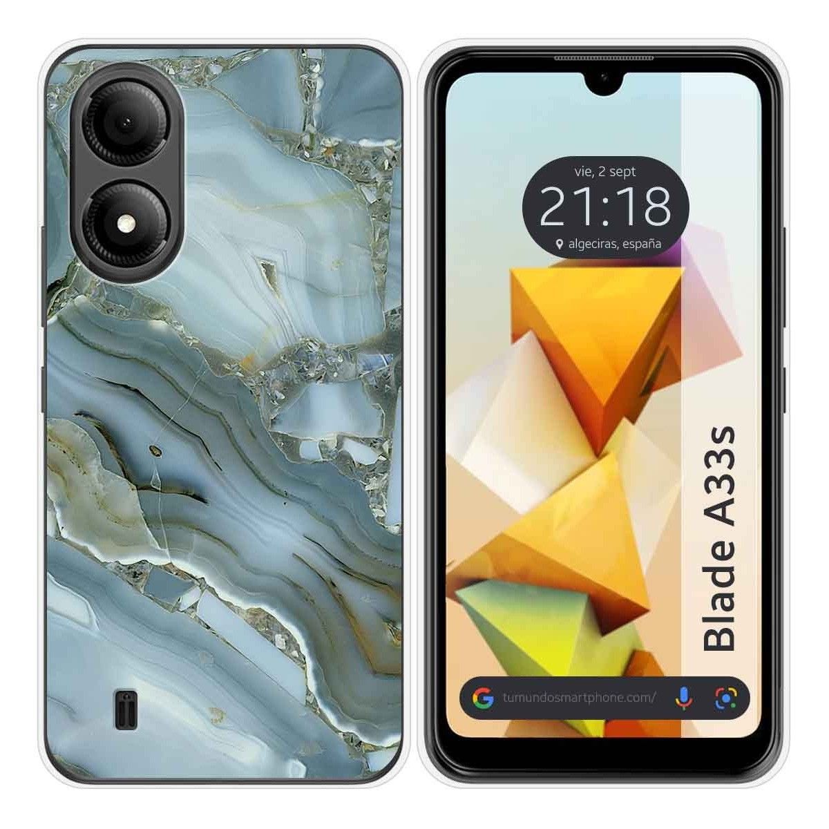 Funda Silicona para Zte Blade A33s diseño Mármol 09 Dibujos