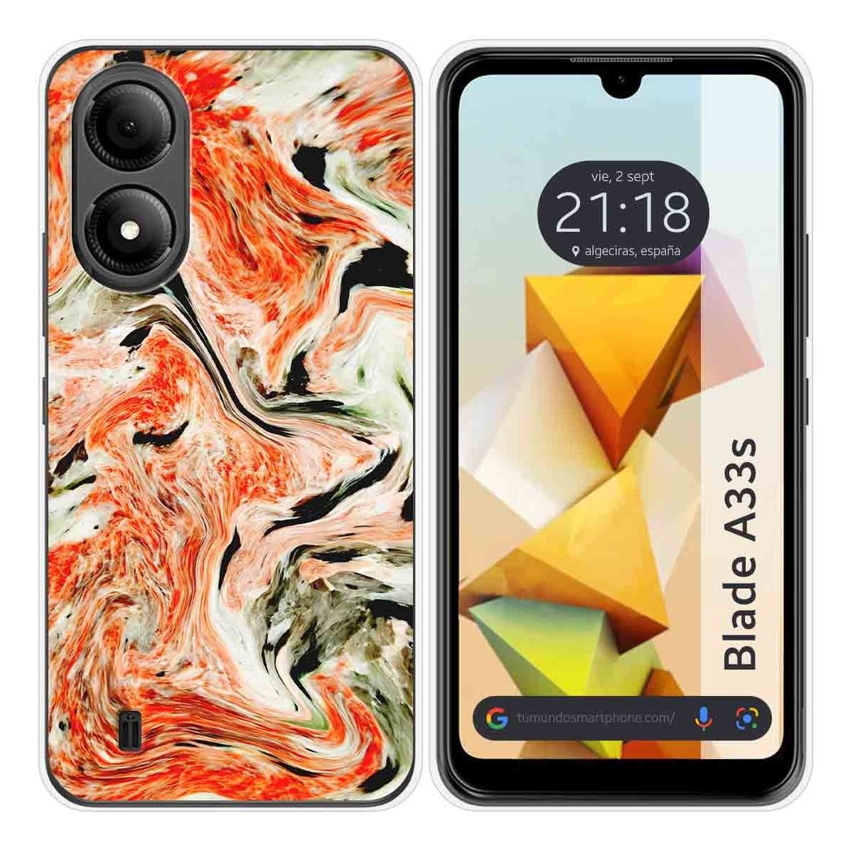 Funda Silicona para Zte Blade A33s diseño Mármol 12 Dibujos