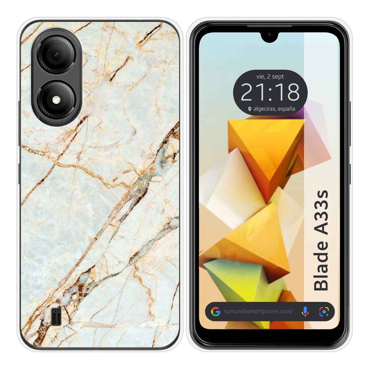 Funda Silicona para Zte Blade A33s diseño Mármol 13 Dibujos