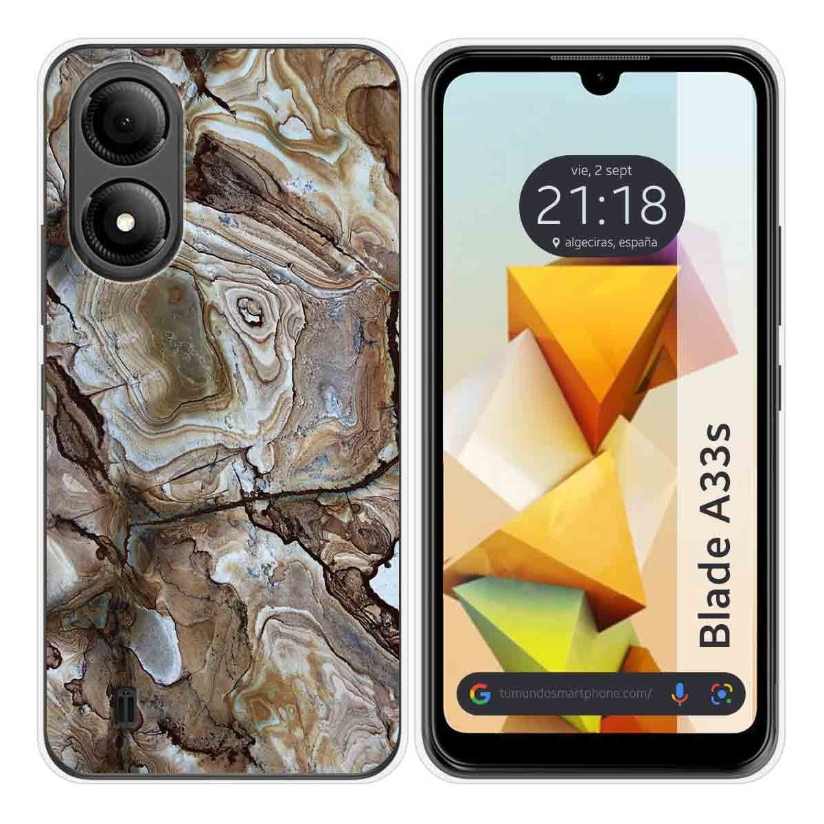 Funda Silicona para Zte Blade A33s diseño Mármol 14 Dibujos