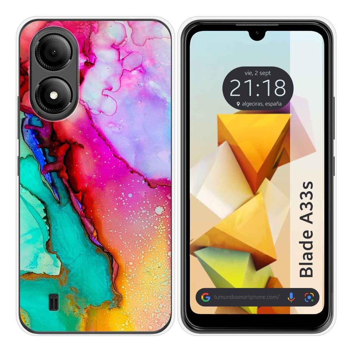 Funda Silicona para Zte Blade A33s diseño Mármol 15 Dibujos