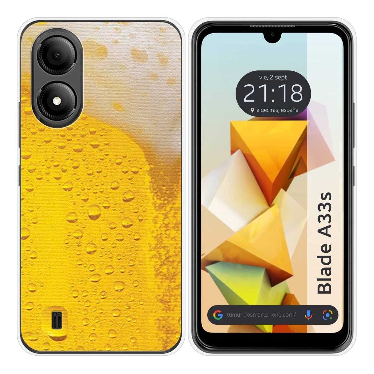 Funda Silicona para Zte Blade A33s diseño Cerveza Dibujos
