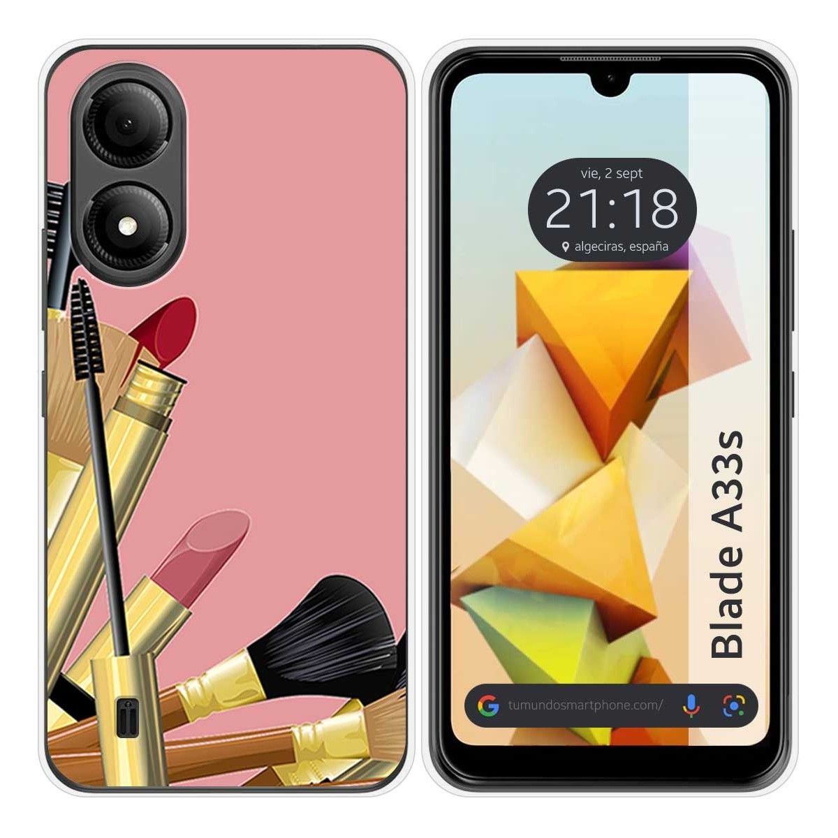 Funda Silicona para Zte Blade A33s diseño Brochas Dibujos