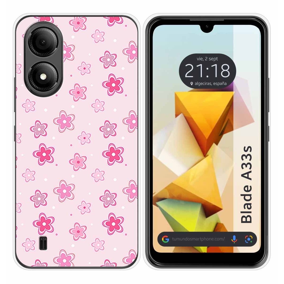 Funda Silicona para Zte Blade A33s diseño Flores Dibujos