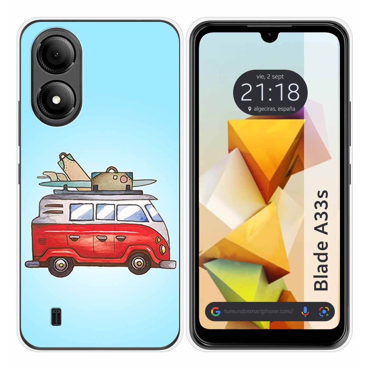 Funda Silicona para Zte Blade A33s diseño Furgoneta Dibujos