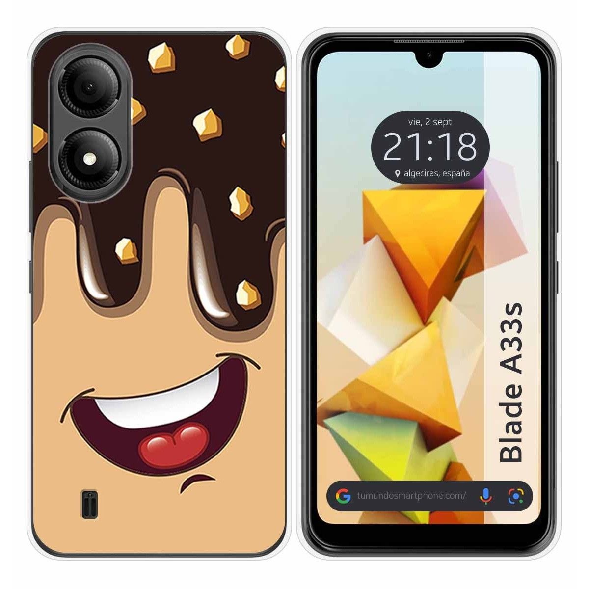 Funda Silicona para Zte Blade A33s diseño Helado Chocolate Dibujos