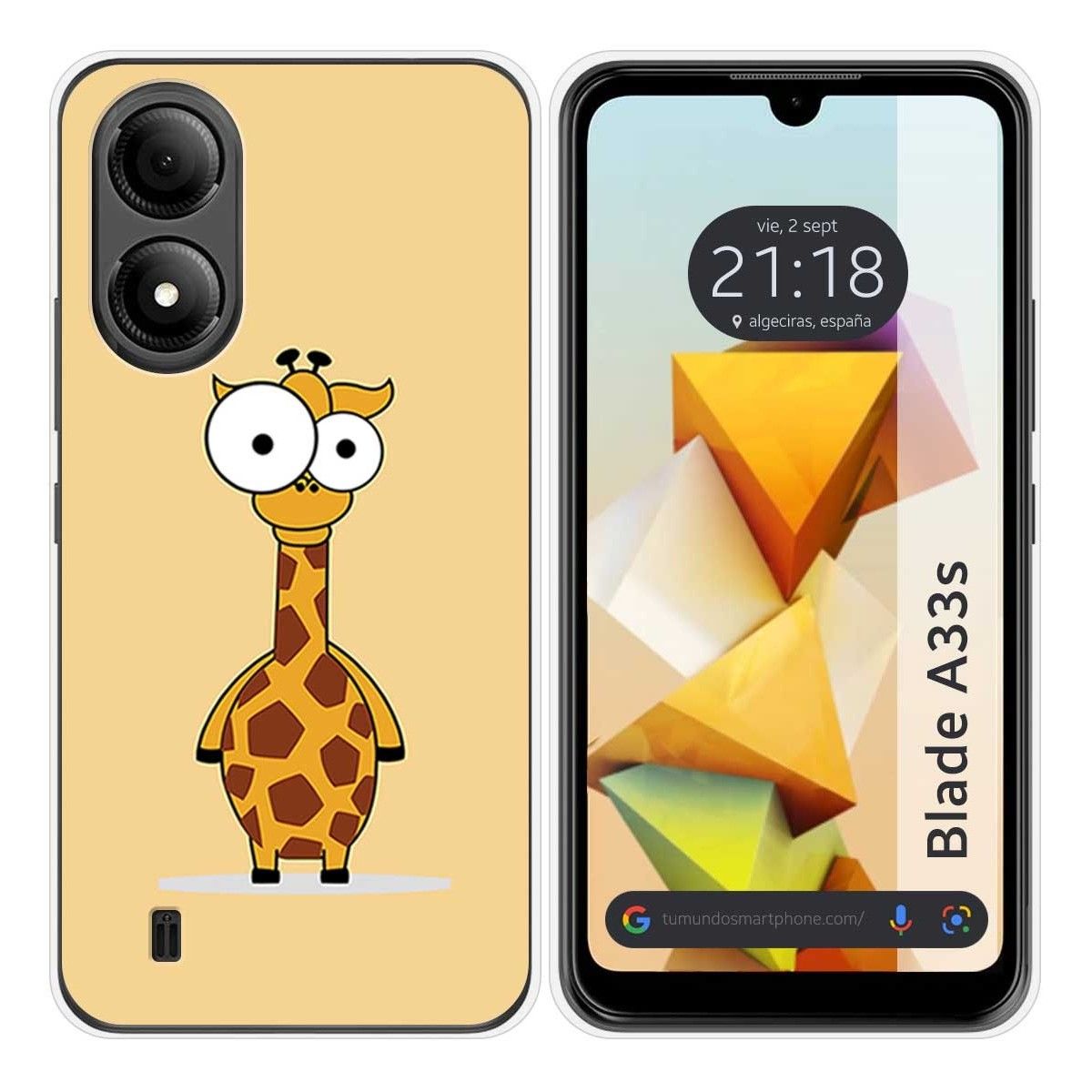 Funda Silicona para Zte Blade A33s diseño Jirafa Dibujos