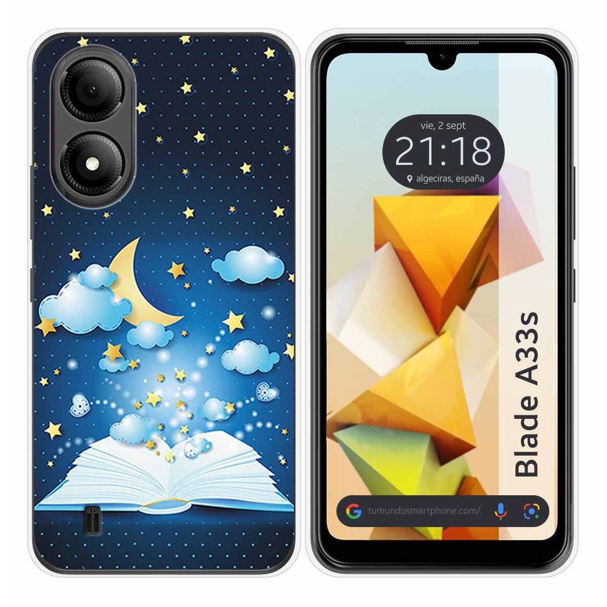 Funda Silicona para Zte Blade A33s diseño Libro Cuentos Dibujos