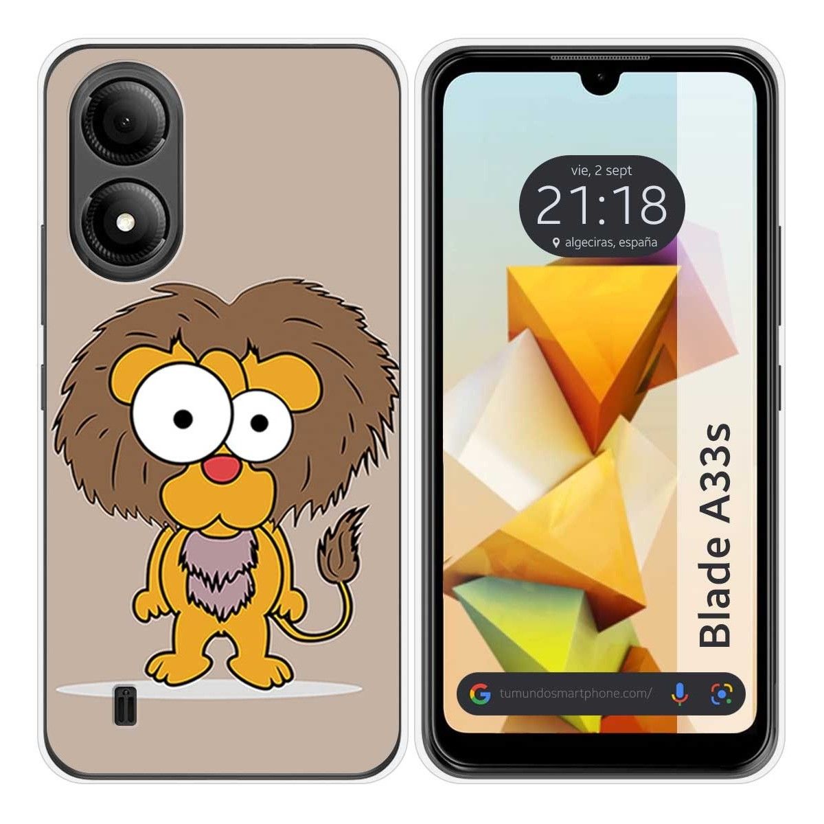 Funda Silicona para Zte Blade A33s diseño Leon Dibujos