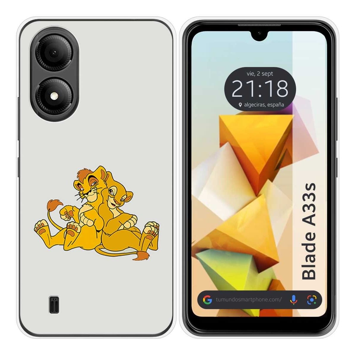 Funda Silicona para Zte Blade A33s diseño Leones Dibujos