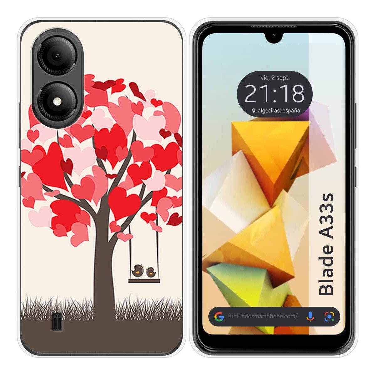 Funda Silicona para Zte Blade A33s diseño Pajaritos Dibujos