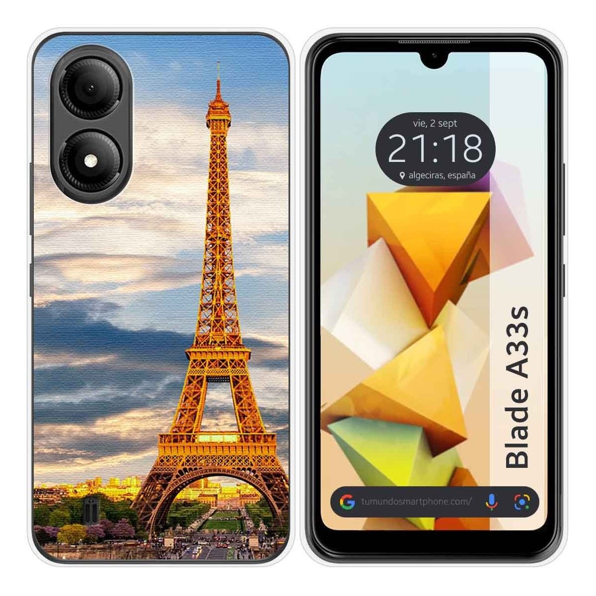 Funda Silicona para Zte Blade A33s diseño Paris Dibujos