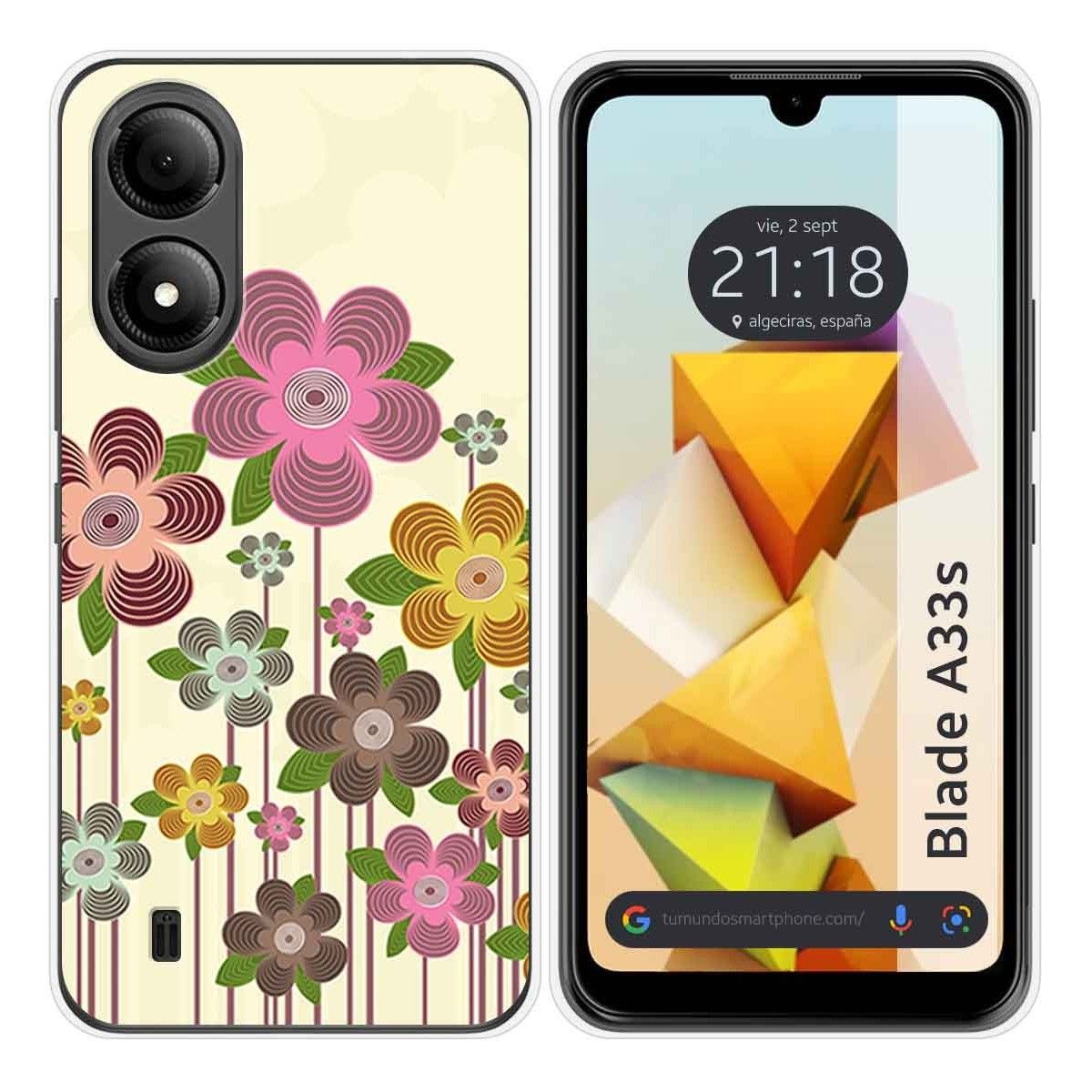 Funda Silicona para Zte Blade A33s diseño Primavera En Flor Dibujos