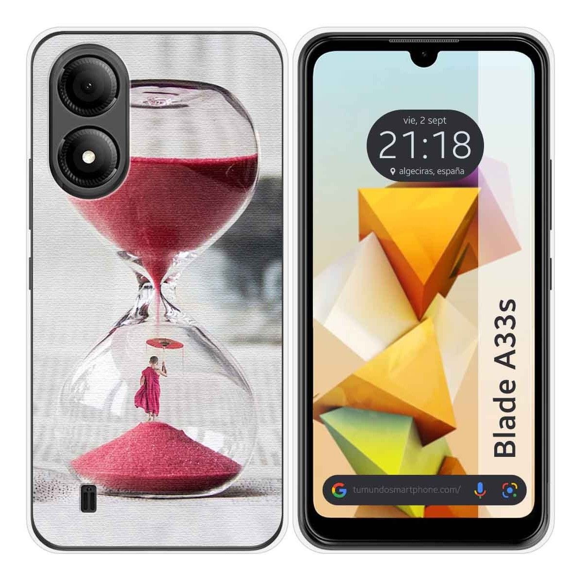 Funda Silicona para Zte Blade A33s diseño Reloj Dibujos
