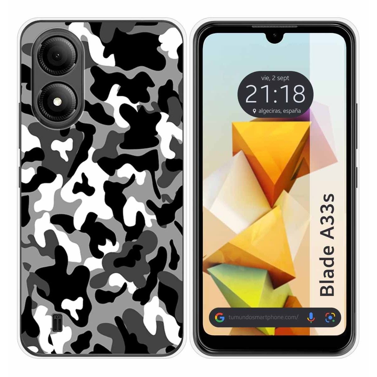 Funda Silicona para Zte Blade A33s diseño Snow Camuflaje Dibujos