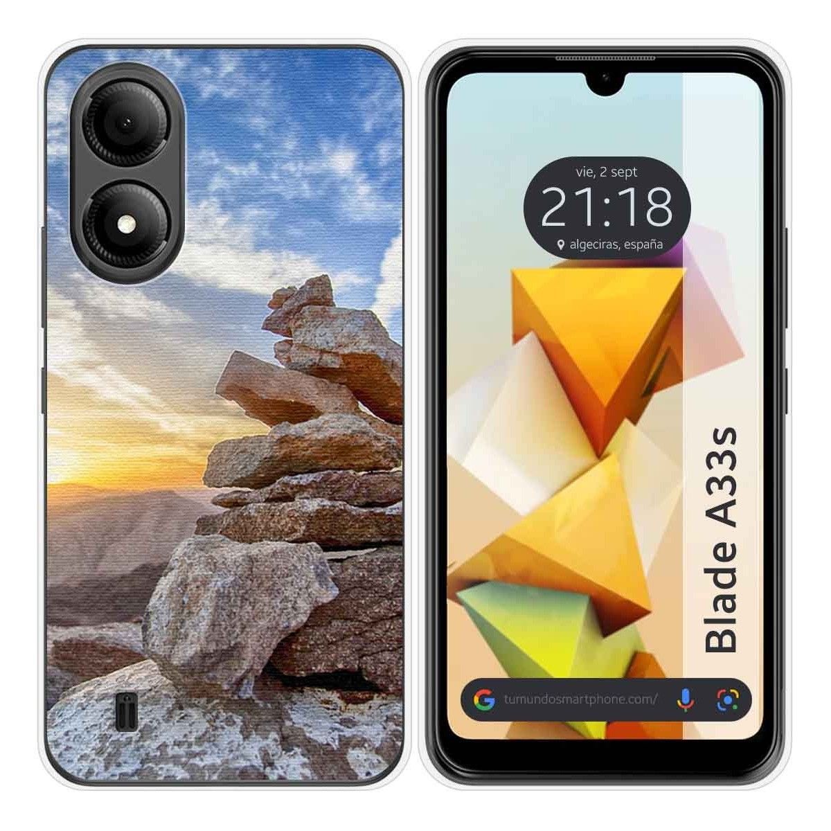 Funda Silicona para Zte Blade A33s diseño Sunset Dibujos