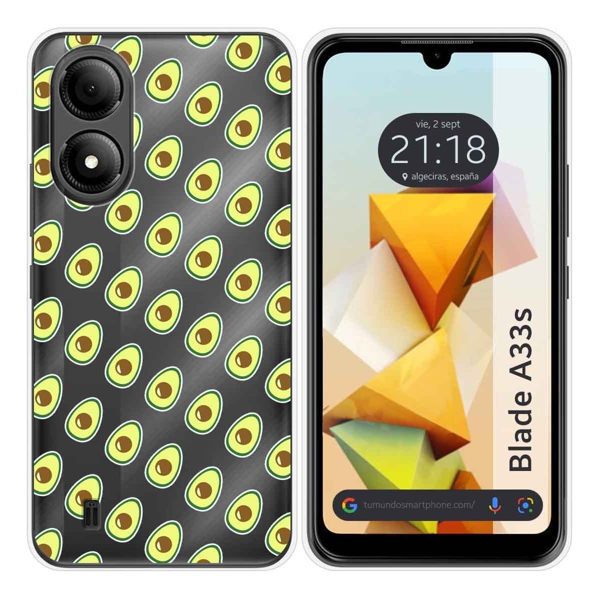 Funda Silicona para Zte Blade A33s diseño Aguacate Dibujos