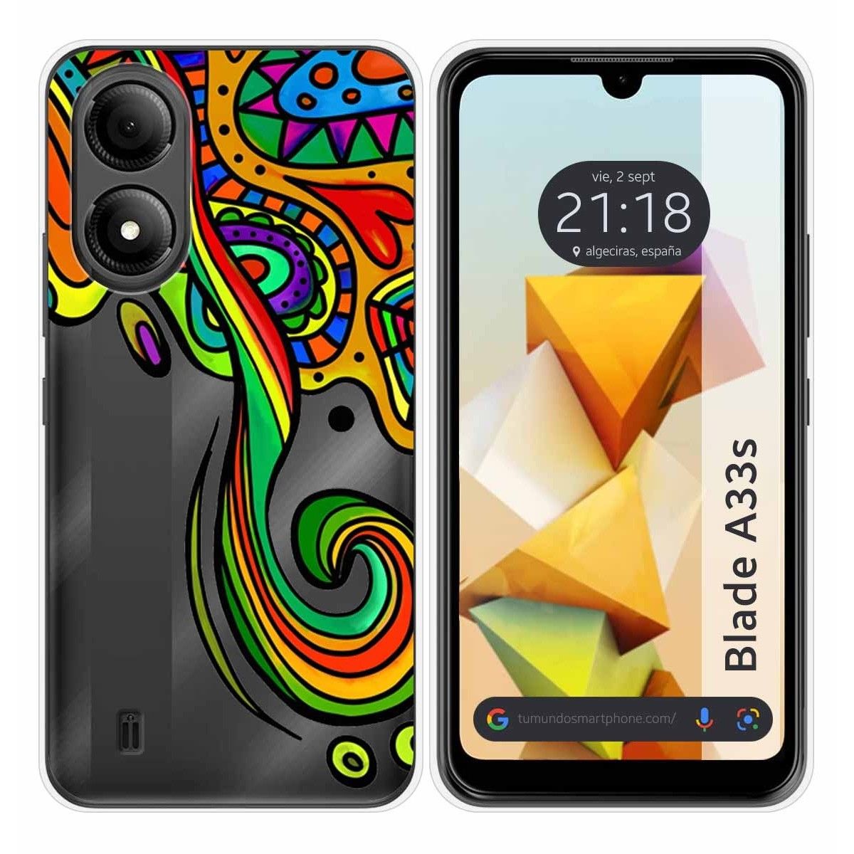 Funda Silicona para Zte Blade A33s diseño Colores Dibujos