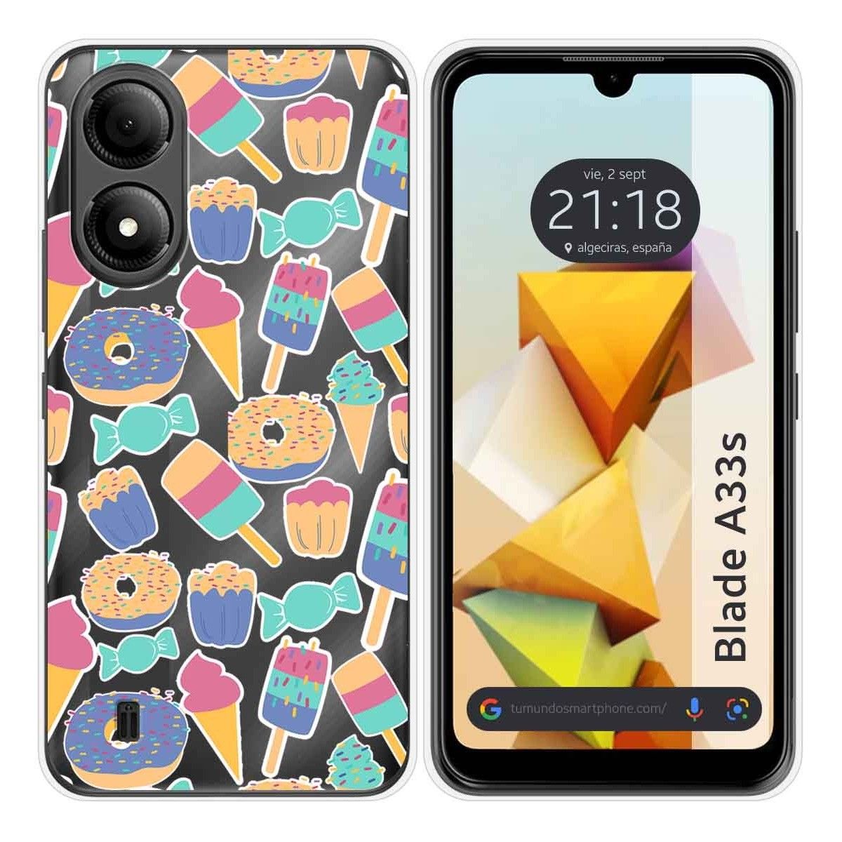 Funda Silicona para Zte Blade A33s diseño Dulces 02 Dibujos