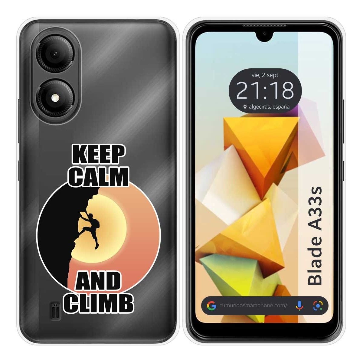 Funda Silicona para Zte Blade A33s diseño Hombre Escalada Dibujos