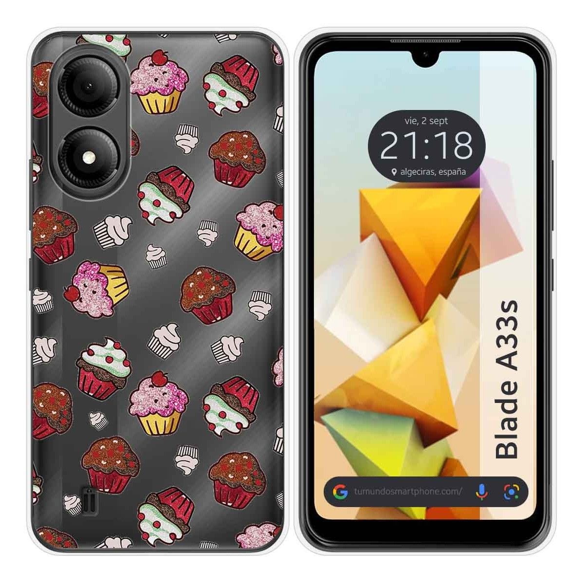 Funda Silicona para Zte Blade A33s diseño Muffins Dibujos